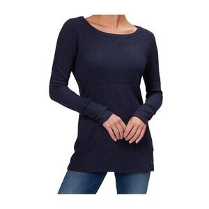 Royal Robbins Womens Deep Blue Merino Wool Blend Long Sleeve Knit Tunic Top Sz S